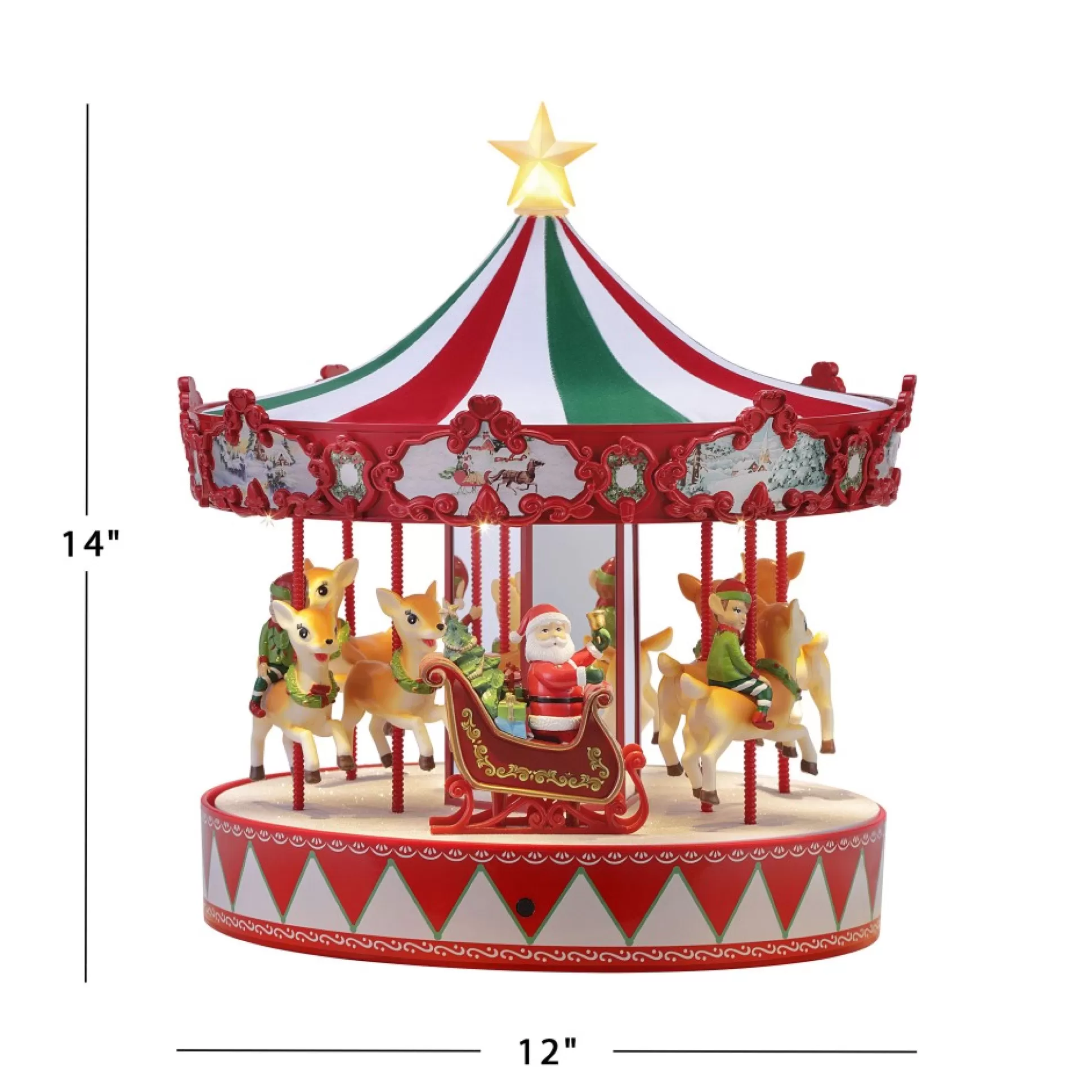 Flash Sale Mr. Christmas 14" Animated Vintage Carousel